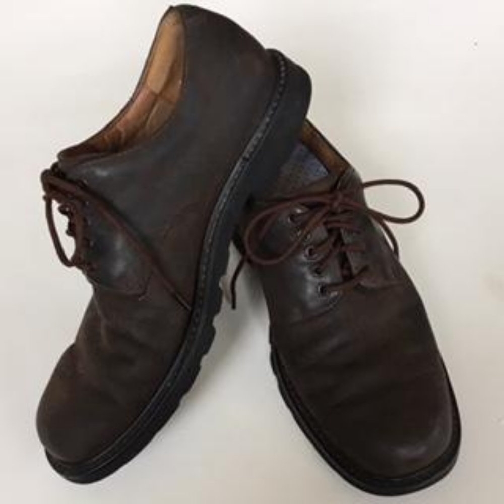 Rockport Oxford Casual Shoes Brown Oiled Leather Men Size 10